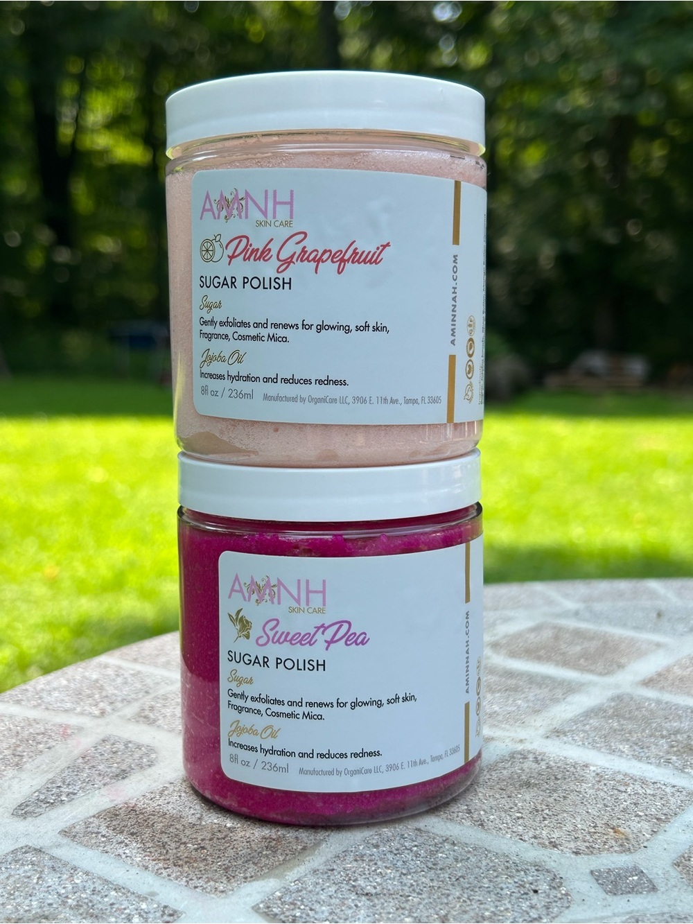 AMINNAH Sugar Polish Scrub Pink Grapefruit & Sweet Pea - Bundle of 2